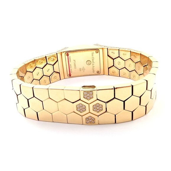 Authentic! Van Cleef & Arpels Ludo Swann 18k Yellow Gold Diamond Watch Papers - Picture 5 of 12